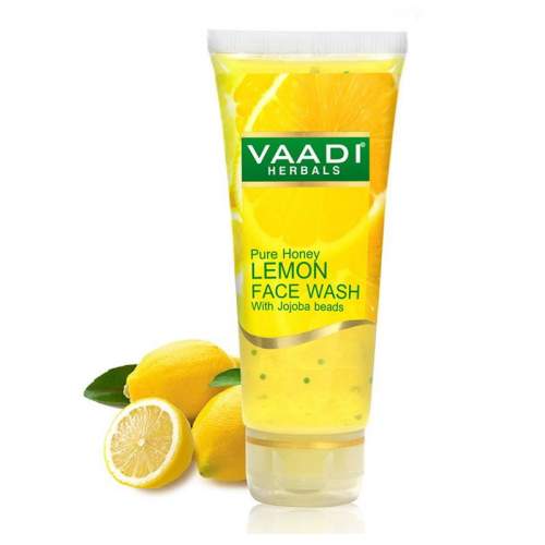 Гель для умывания Мёд и Лимон с гранулами жожоба Ваади Хербалс (Vaadi Herbals Pure Honey Lemon Face Wash With Jojoba Beads), 60мл