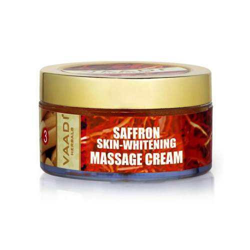 Отбеливающий массажный крем для лица с Шафраном Ваади Хербалс (Vaadi Herbals Saffron Skin-Whitening Massage Cream), 50мл