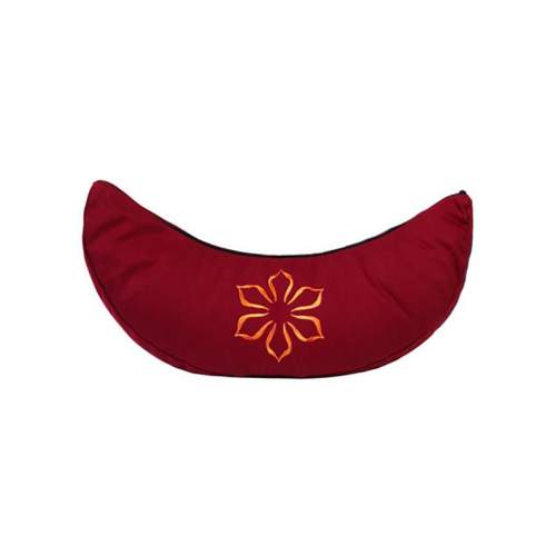 Подушка полумесяц для медитации Амрита, бордовая
